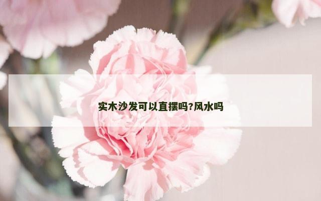 实木沙发可以直摆吗?风水吗