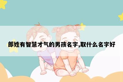 郎姓有智慧才气的男孩名字,取什么名字好