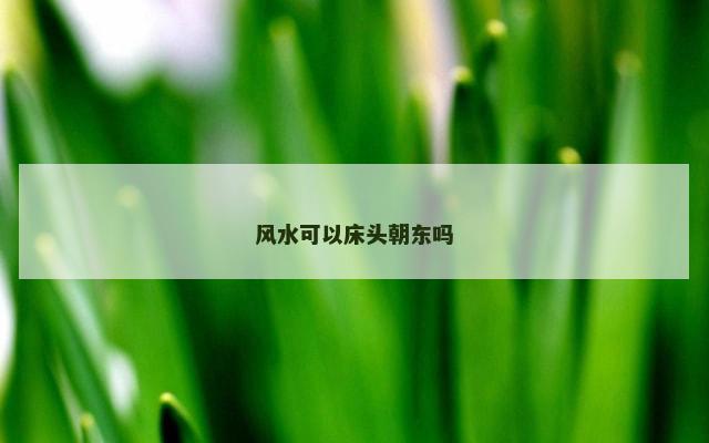 风水可以床头朝东吗