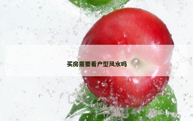 买房需要看户型风水吗