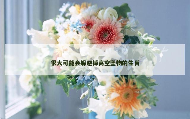 很大可能会躲避掉高空坠物的生肖