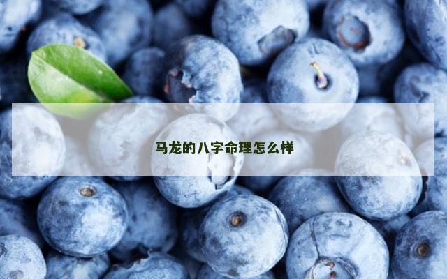 马龙的八字命理怎么样