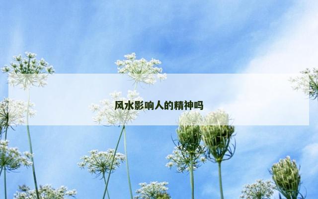 风水影响人的精神吗