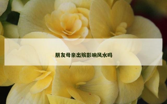 朋友母亲出殡影响风水吗