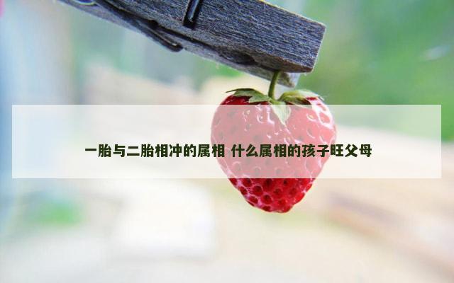 一胎与二胎相冲的属相 什么属相的孩子旺父母