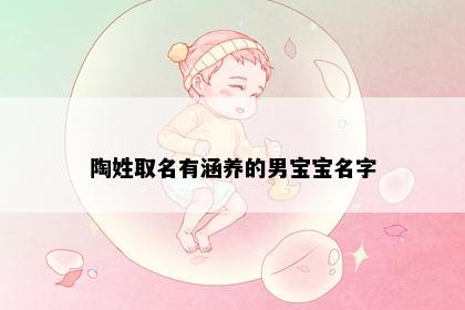 陶姓取名有涵养的男宝宝名字