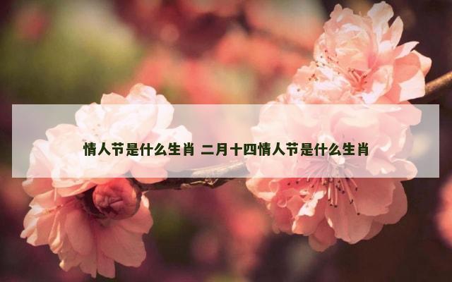 情人节是什么生肖 二月十四情人节是什么生肖