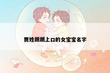 贾姓朗朗上口的女宝宝名字