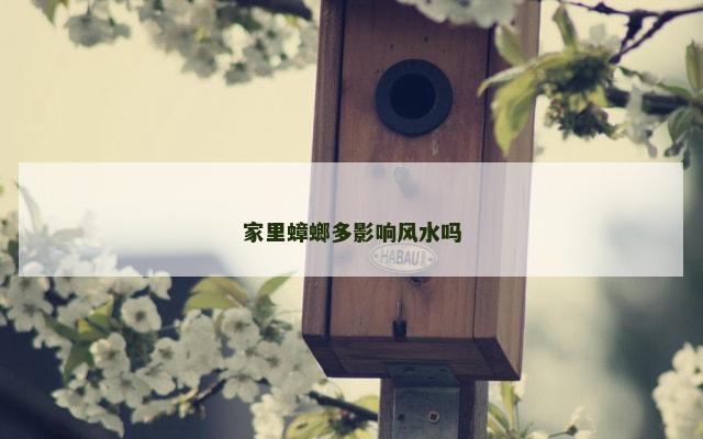 家里蟑螂多影响风水吗