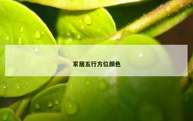 家居五行方位颜色