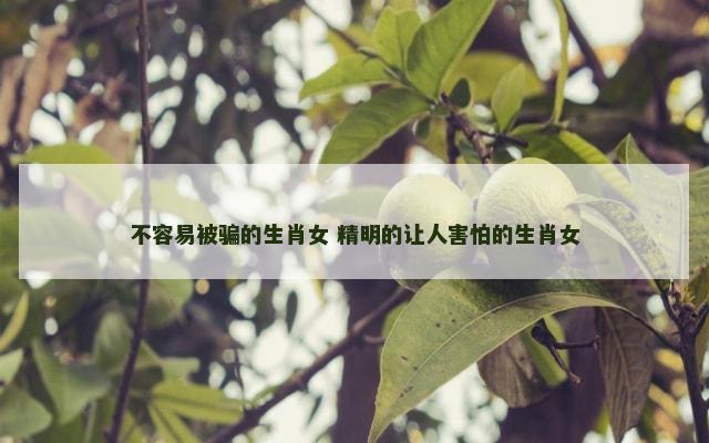 不容易被骗的生肖女 精明的让人害怕的生肖女