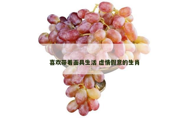 喜欢带着面具生活 虚情假意的生肖