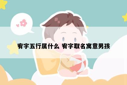 宥字五行属什么 宥字取名寓意男孩