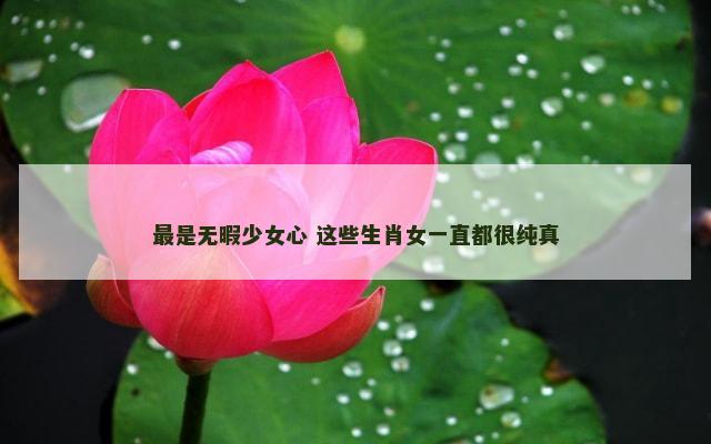 最是无暇少女心 这些生肖女一直都很纯真