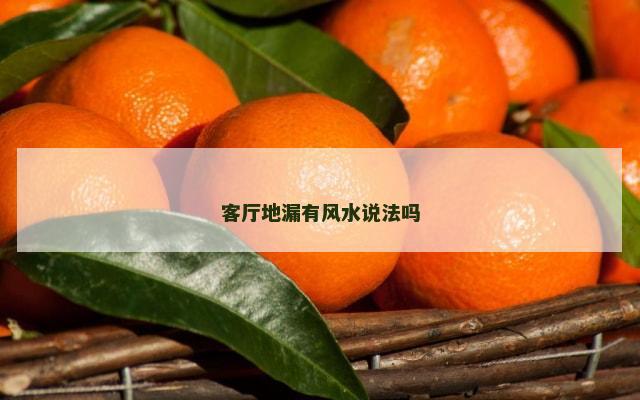 客厅地漏有风水说法吗