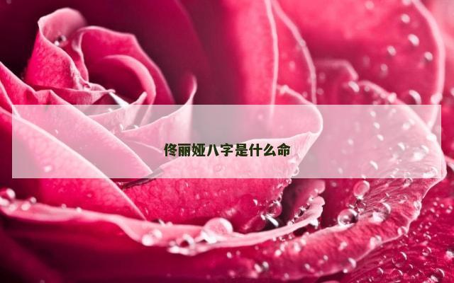 佟丽娅八字是什么命