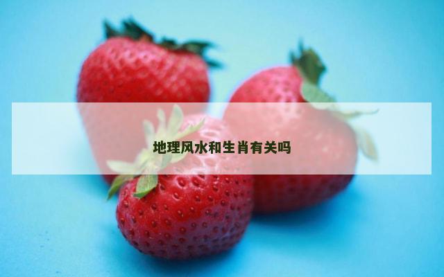 地理风水和生肖有关吗