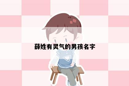 薛姓有灵气的男孩名字