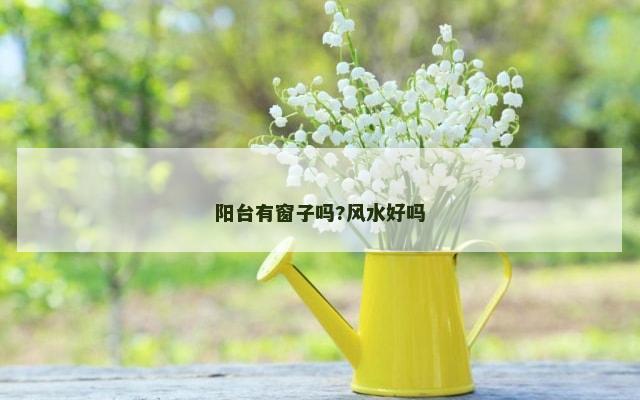 阳台有窗子吗?风水好吗