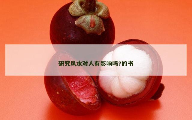 研究风水对人有影响吗?的书