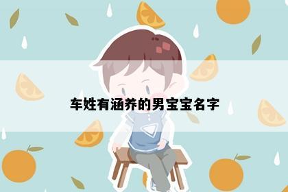 车姓有涵养的男宝宝名字
