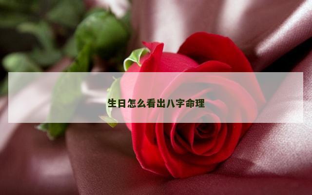 生日怎么看出八字命理