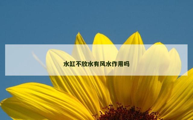 水缸不放水有风水作用吗