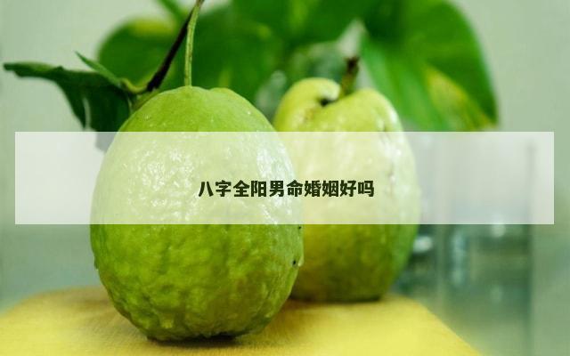 八字全阳男命婚姻好吗