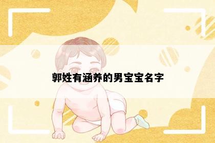 郭姓有涵养的男宝宝名字