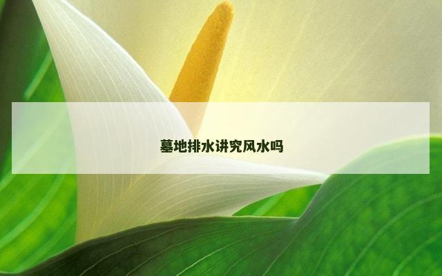 墓地排水讲究风水吗