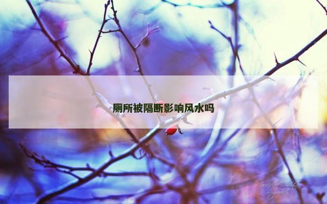 厕所被隔断影响风水吗
