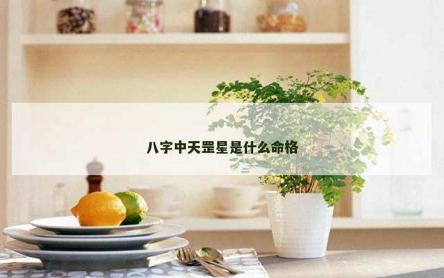 八字中天罡星是什么命格