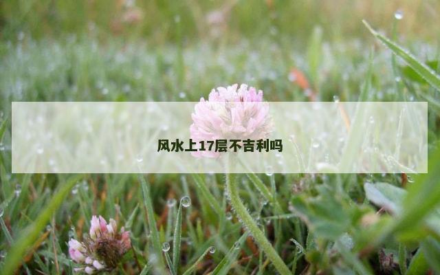 风水上17层不吉利吗