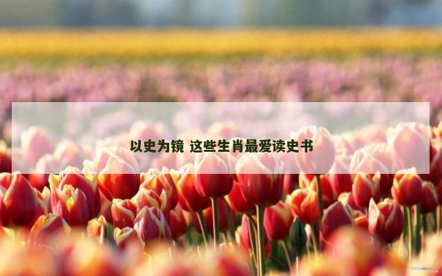 以史为镜 这些生肖最爱读史书