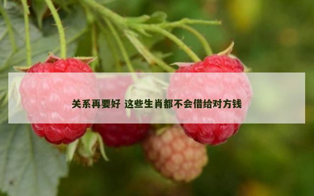 关系再要好 这些生肖都不会借给对方钱