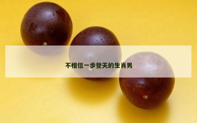 不相信一步登天的生肖男