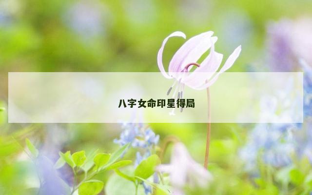 八字女命印星得局