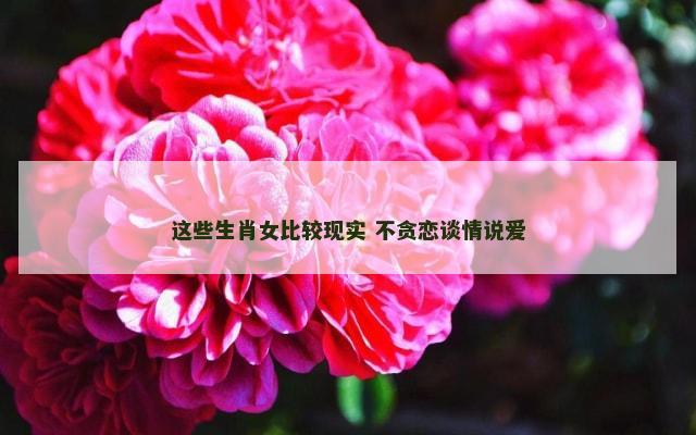这些生肖女比较现实 不贪恋谈情说爱