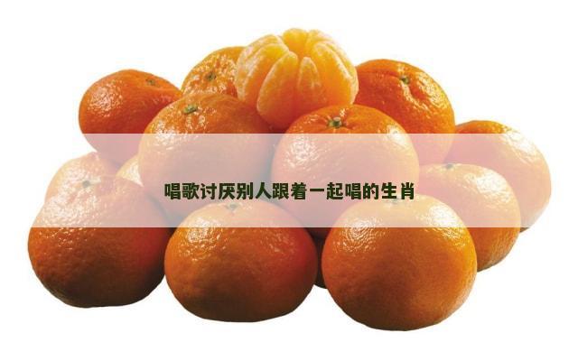 唱歌讨厌别人跟着一起唱的生肖