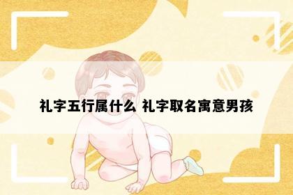 礼字五行属什么 礼字取名寓意男孩