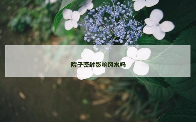 院子密封影响风水吗
