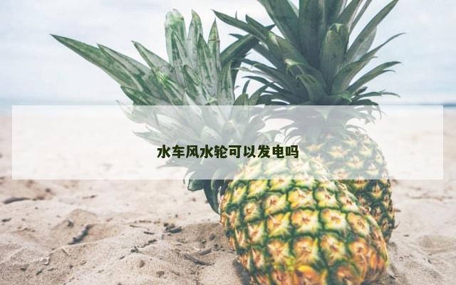 水车风水轮可以发电吗