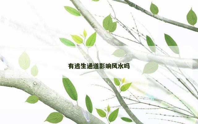 有逃生通道影响风水吗