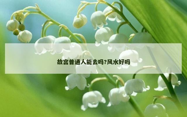 故宫普通人能去吗?风水好吗
