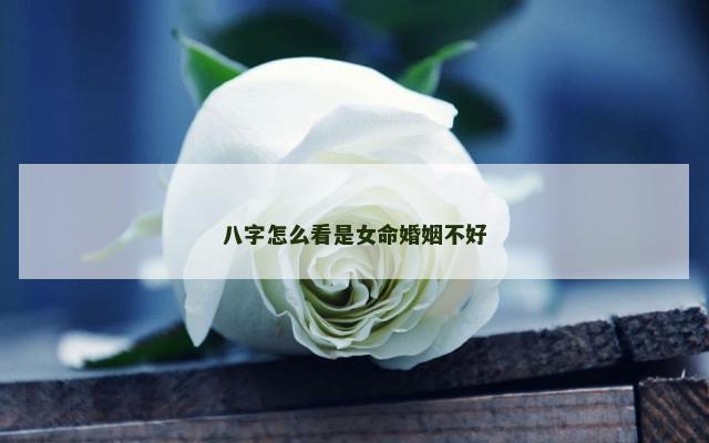 八字怎么看是女命婚姻不好
