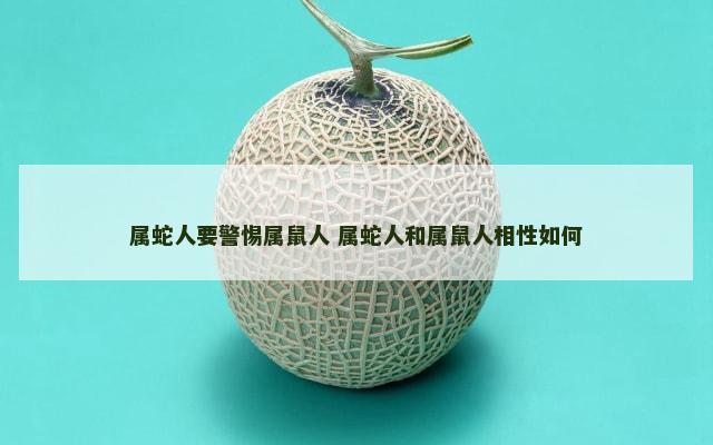 属蛇人要警惕属鼠人 属蛇人和属鼠人相性如何