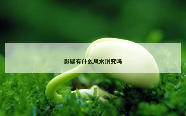 影壁有什么风水讲究吗