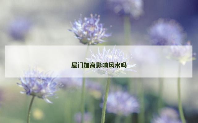 屋门加高影响风水吗