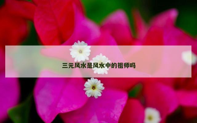 三元风水是风水中的祖师吗