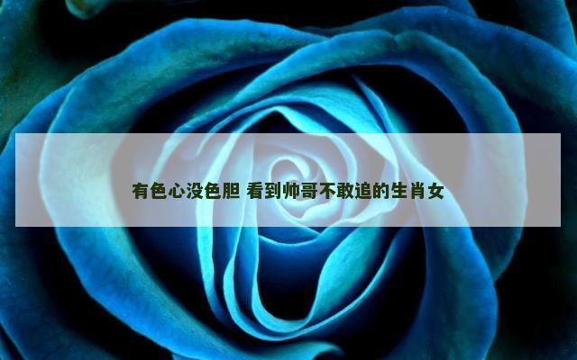 有色心没色胆 看到帅哥不敢追的生肖女